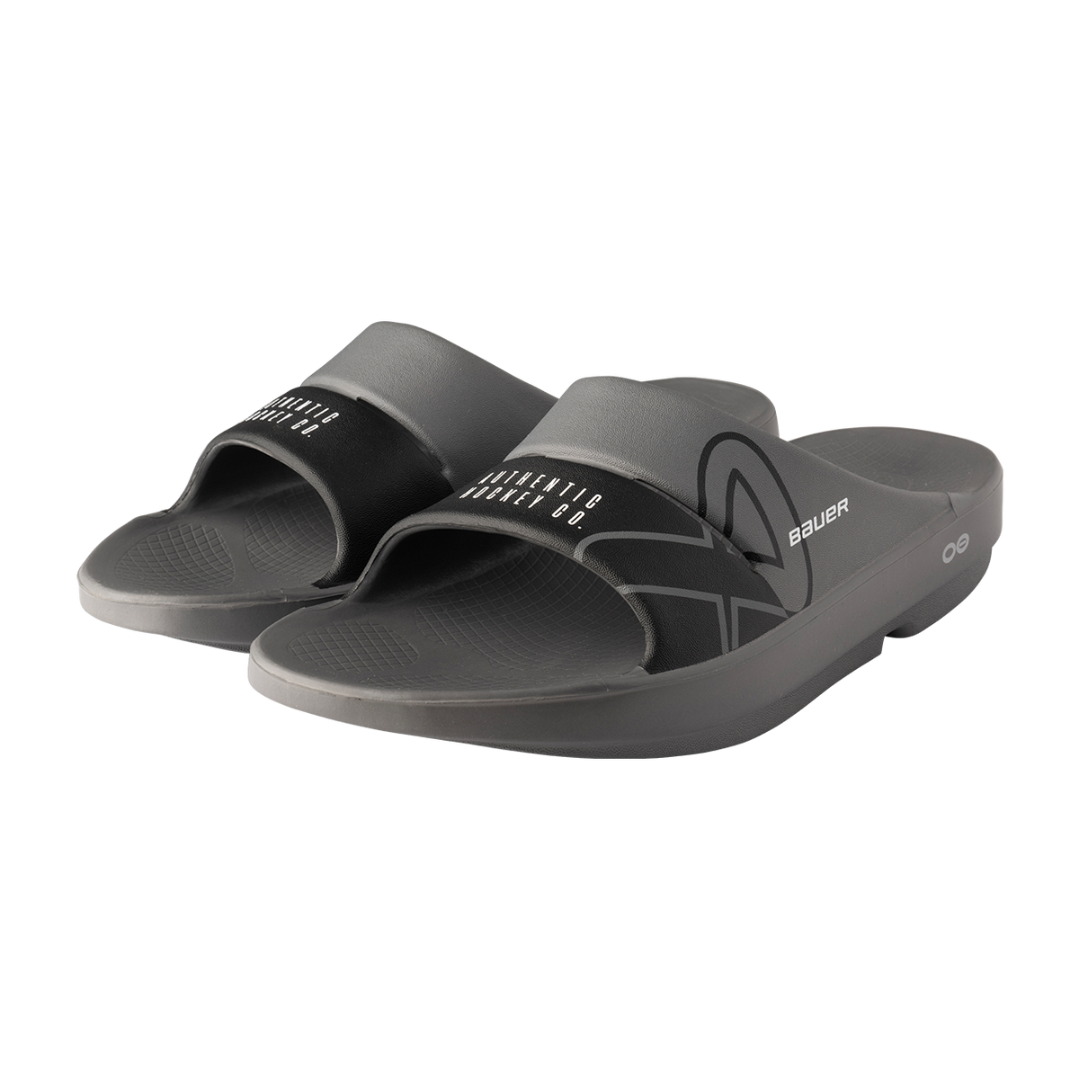 S25 BAUER OOFOS SPORT SLIDE SENIOR GREY
