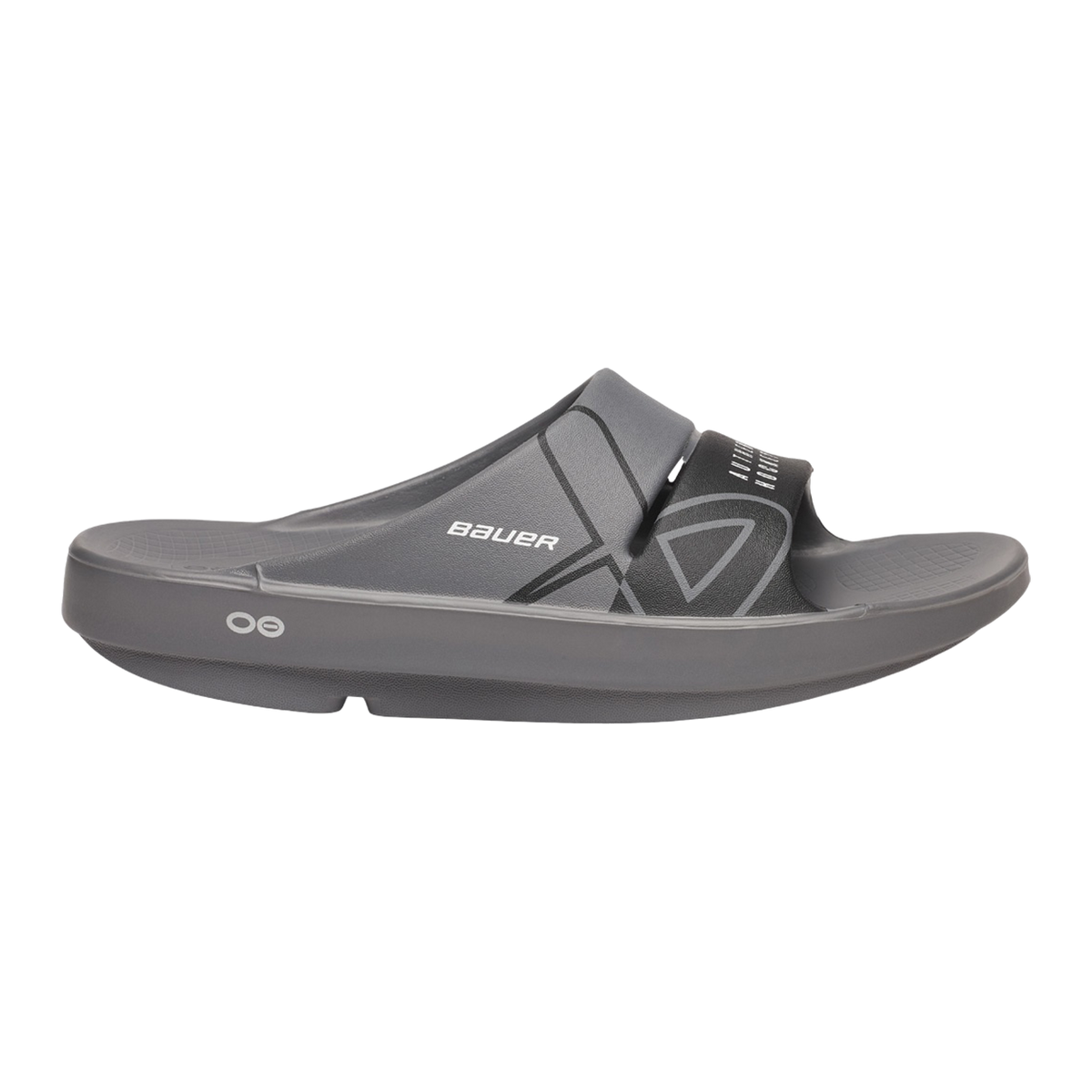 S25 BAUER OOFOS SPORT SLIDE SENIOR GREY