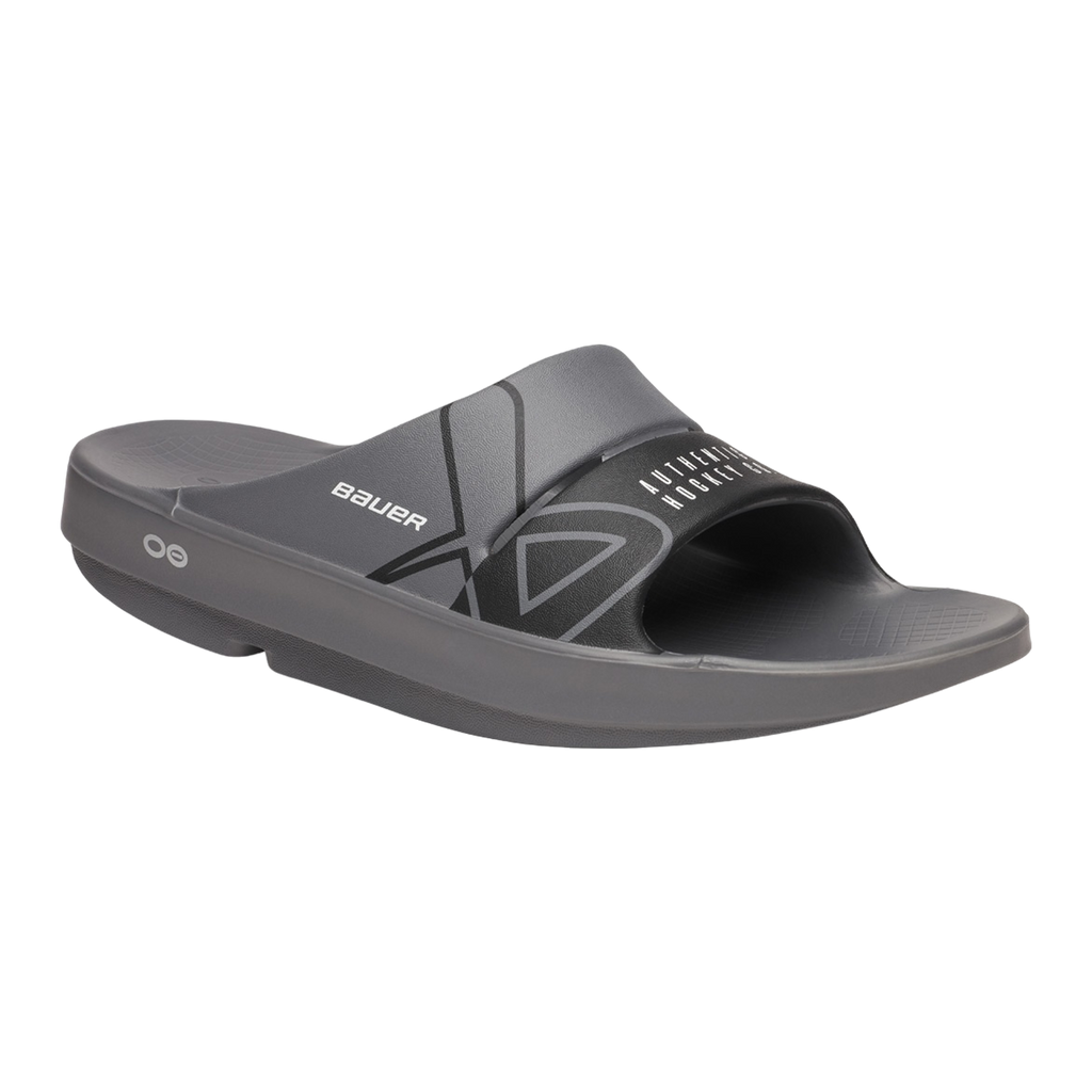 S25 BAUER OOFOS SPORT SLIDE JUNIOR GREY